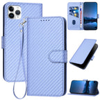 YX0070 Carbon Fiber Buckle Leather Phone Case with Lanyard — view 19