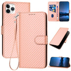 YX0070 Carbon Fiber Buckle Leather Phone Case with Lanyard — view 21