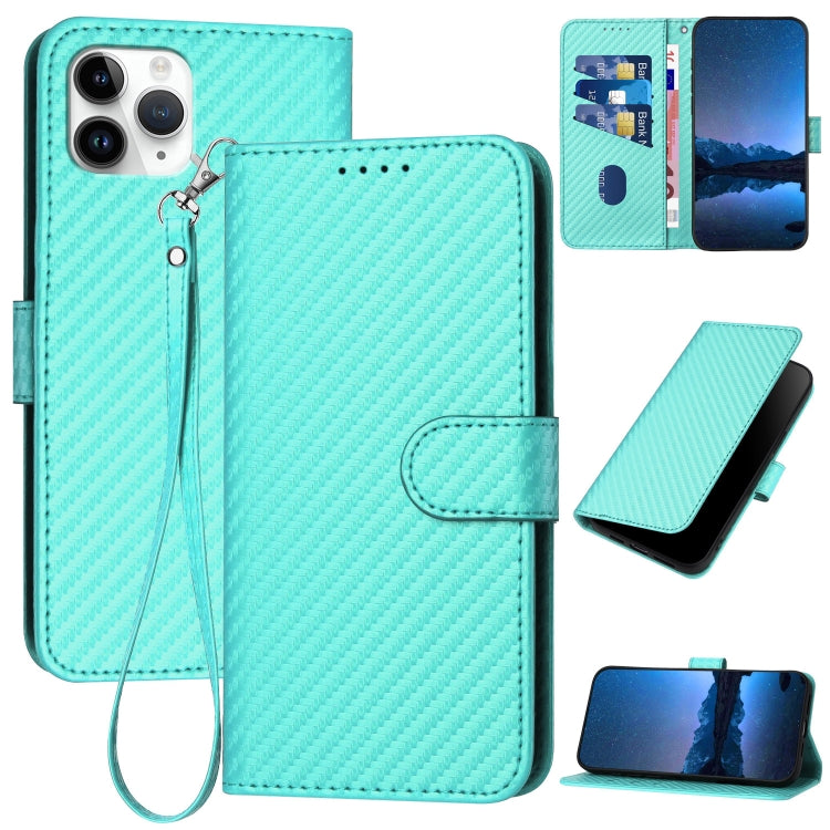 YX0070 Carbon Fiber Buckle Leather Phone Case with Lanyard — view 32