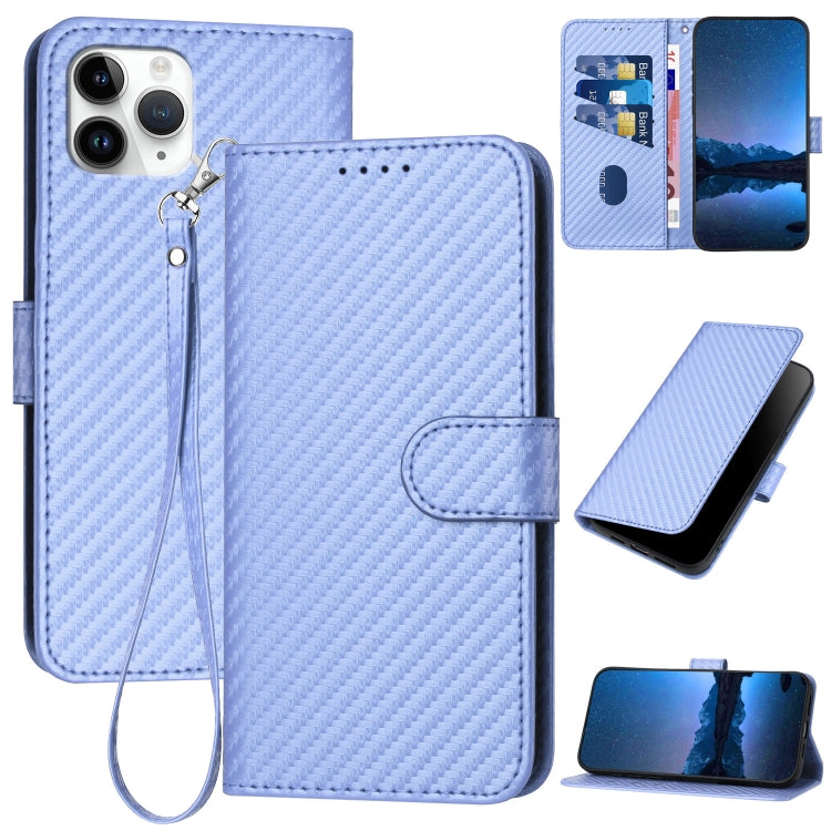 YX0070 Carbon Fiber Buckle Leather Phone Case with Lanyard — view 35