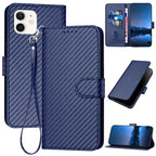 YX0070 Carbon Fiber Buckle Leather Phone Case with Lanyard — view 25