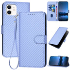 YX0070 Carbon Fiber Buckle Leather Phone Case with Lanyard — view 27