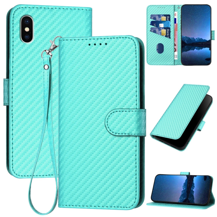 YX0070 Carbon Fiber Buckle Leather Phone Case with Lanyard — view 40
