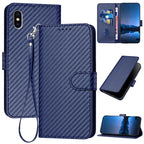 YX0070 Carbon Fiber Buckle Leather Phone Case with Lanyard — view 41