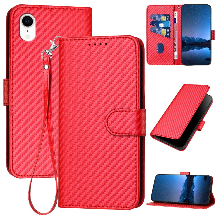 YX0070 Carbon Fiber Buckle Leather Phone Case with Lanyard — view 47