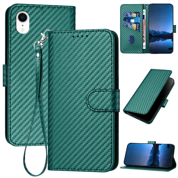 YX0070 Carbon Fiber Buckle Leather Phone Case with Lanyard — view 54