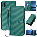 YX0070 Carbon Fiber Buckle Leather Phone Case with Lanyard — view 62