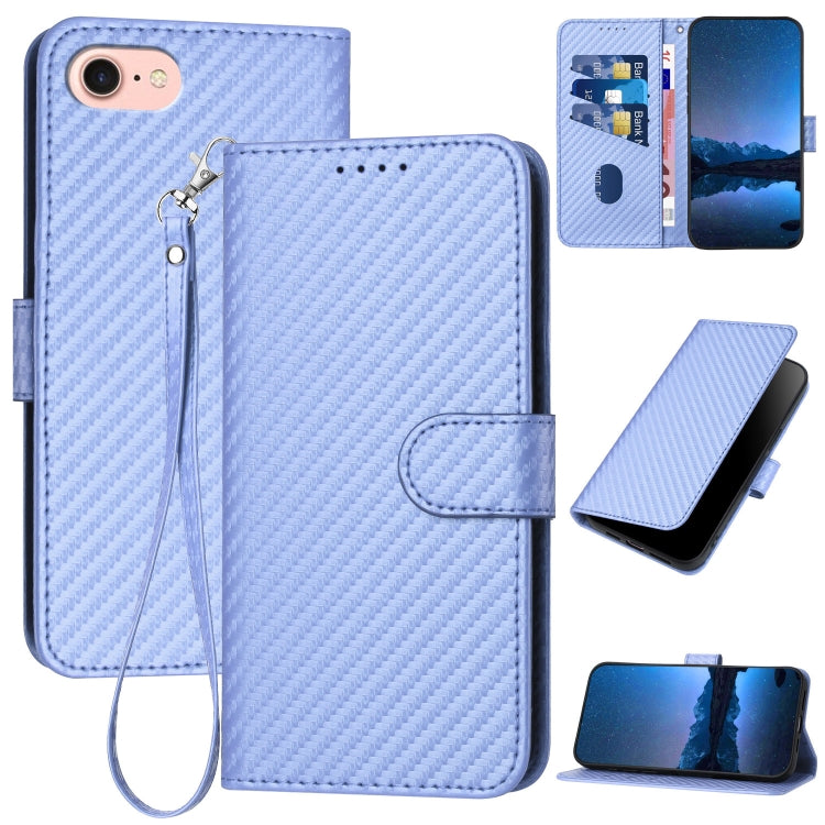 YX0070 Carbon Fiber Buckle Leather Phone Case with Lanyard — view 19