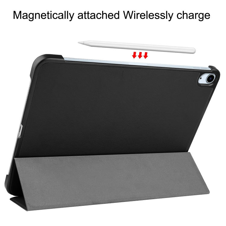 Custer Pure Color 3-Fold Holder Smart Leather Tablet Case