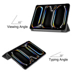 Custer Pure Color 3-Fold Holder Smart Leather Tablet Case