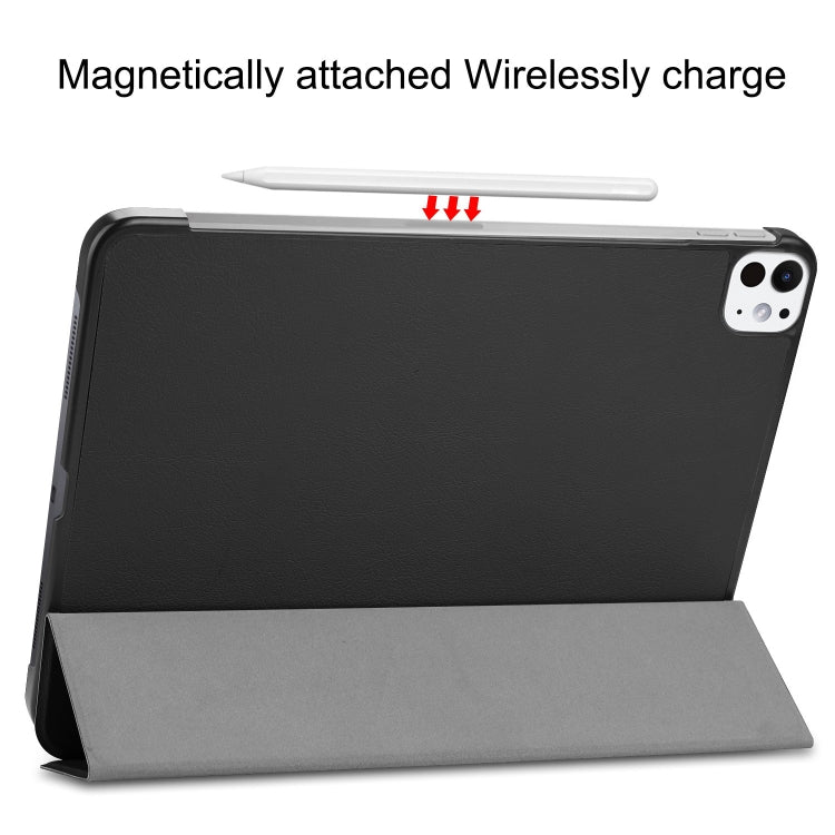 Custer Pure Color 3-Fold Holder Smart Leather Tablet Case