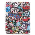 Custer Painted 3-Fold Holder Smart Leather Tablet Case