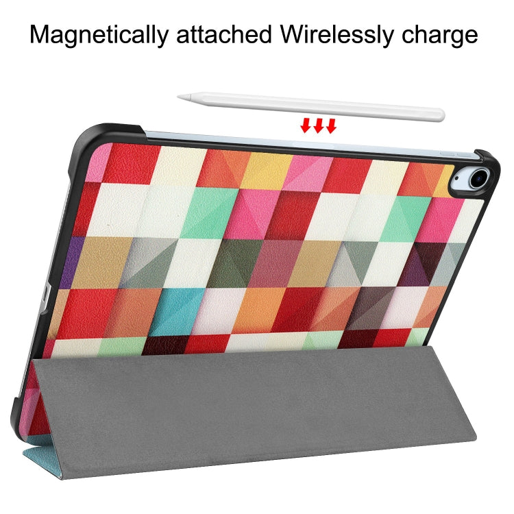 Custer Painted 3-Fold Holder Smart Leather Tablet Case