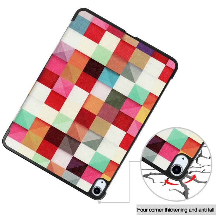 Custer Painted 3-Fold Holder Smart Leather Tablet Case
