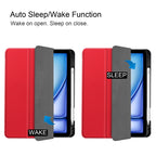 Custer TPU Pure Color 3-Fold Holder Smart Leather Tablet Case