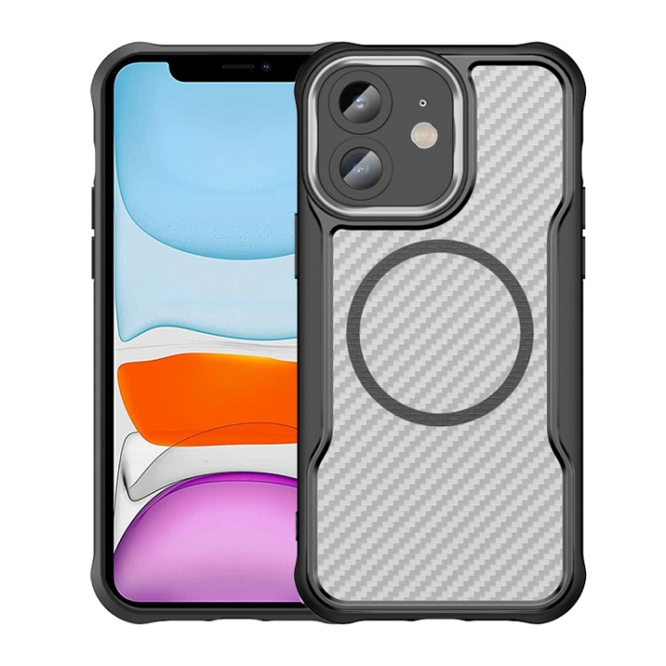 Carbon Fiber Texture MagSafe Translucent Phone Case