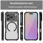 Carbon Fiber Texture MagSafe Translucent Phone Case