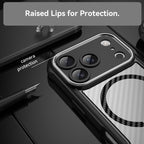 Carbon Fiber Texture MagSafe Translucent Phone Case
