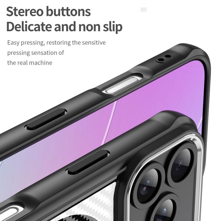 Carbon Fiber Texture MagSafe Translucent Phone Case