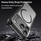 Carbon Fiber Texture MagSafe Translucent Phone Case