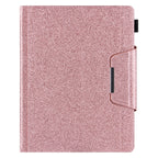 Glitter Metal Buckle Leather Smart Tablet Case