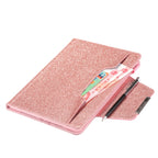 Glitter Metal Buckle Leather Smart Tablet Case