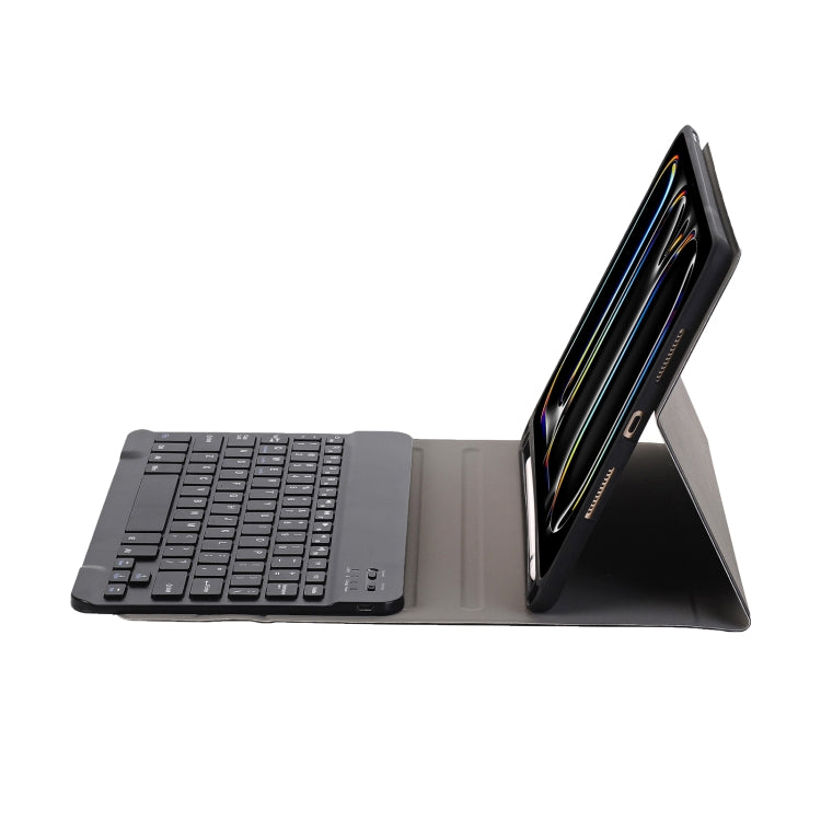 A13B Lambskin Texture Bluetooth Touch Keyboard Leather Tablet Case with Pen Slot