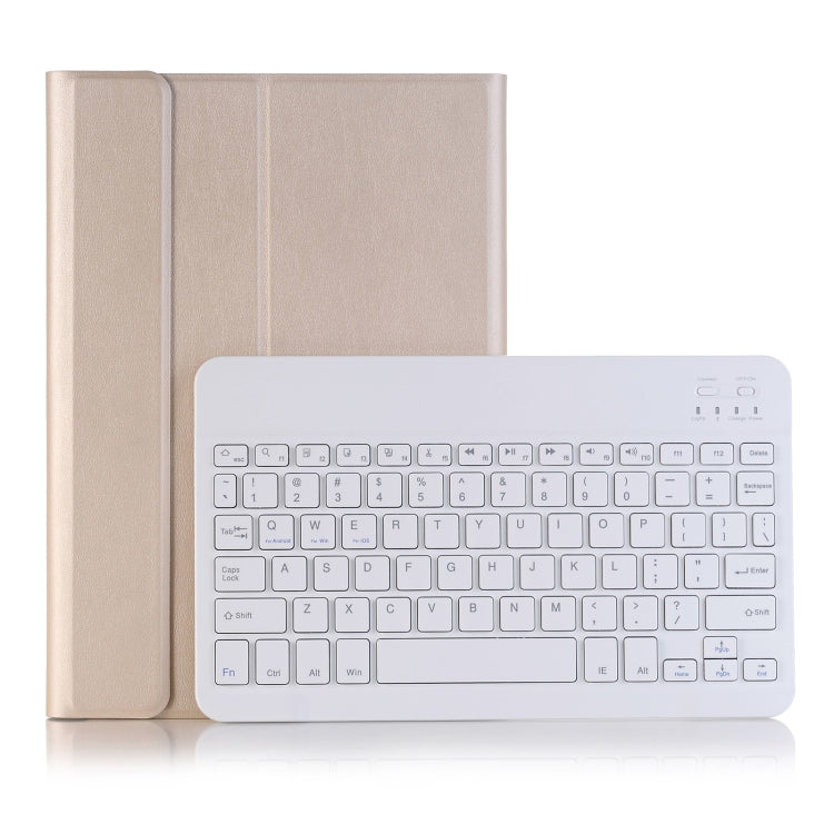 A13B Lambskin Texture Bluetooth Touch Keyboard Leather Tablet Case with Pen Slot