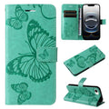 3D Butterfly Embossed Pattern Flip Leather Phone Case