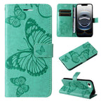3D Butterfly Embossed Pattern Flip Leather Phone Case