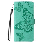 3D Butterfly Embossed Pattern Flip Leather Phone Case — For iPhone 17e / 16e