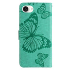 3D Butterfly Embossed Pattern Flip Leather Phone Case — For iPhone 16 Pro Max