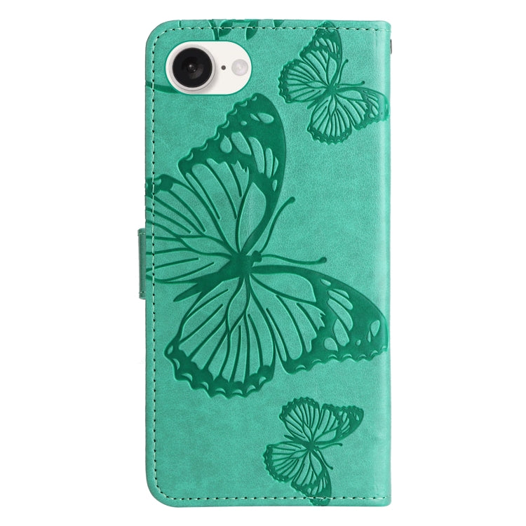 3D Butterfly Embossed Pattern Flip Leather Phone Case — For iPhone 16 Pro Max
