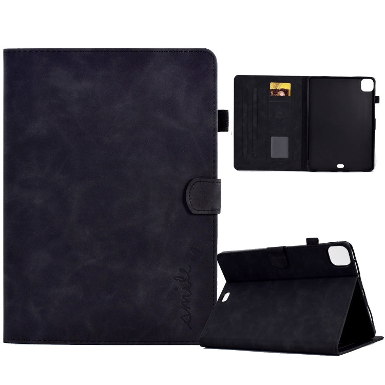 Embossed Smile Smart Leather Tablet Case