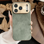 Electroplating Lambskin Leather Phone Case