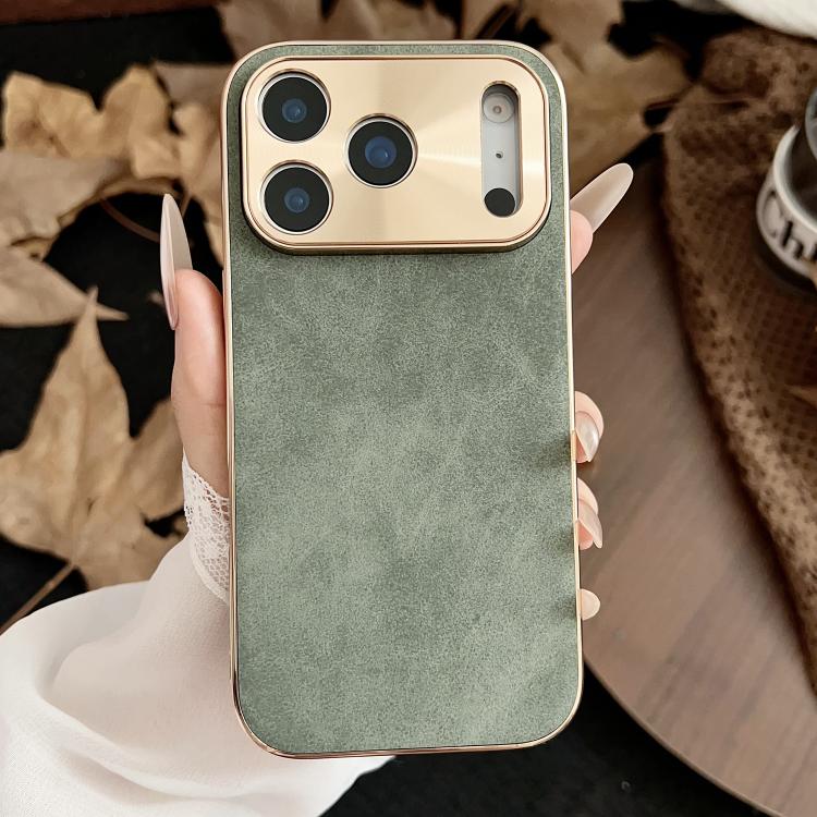 Electroplating Lambskin Leather Phone Case