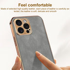 Electroplating Lambskin Leather Phone Case — view 14