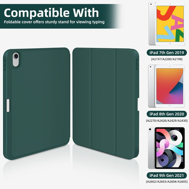 3-fold TPU Smart Leather Tablet Case with Pen Slot