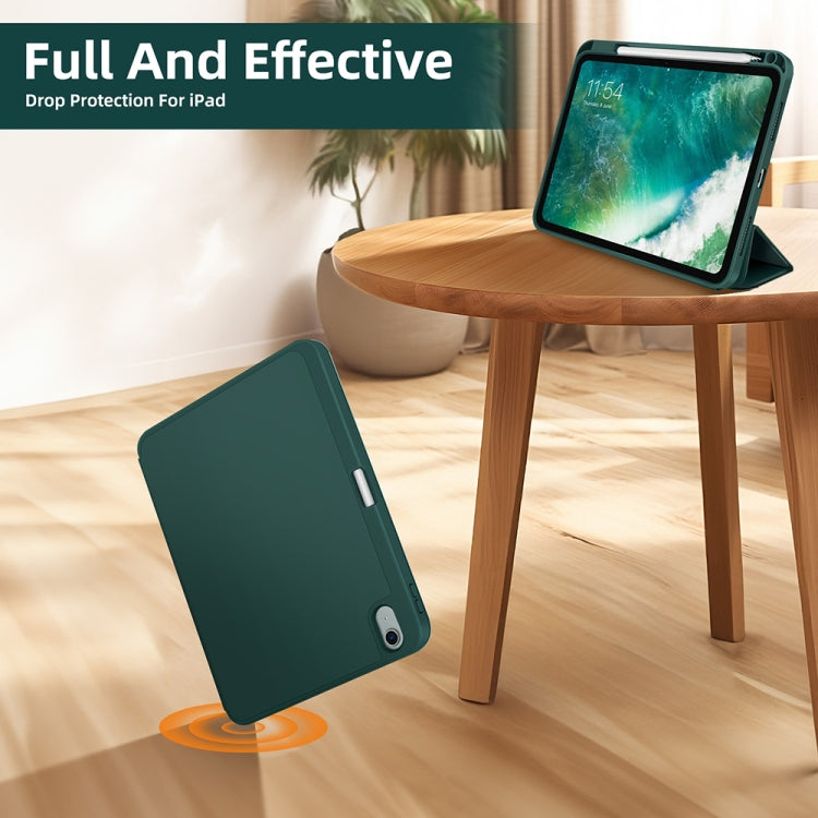 3-fold TPU Smart Leather Tablet Case with Pen Slot