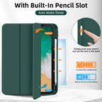 3-fold TPU Smart Leather Tablet Case with Pen Slot