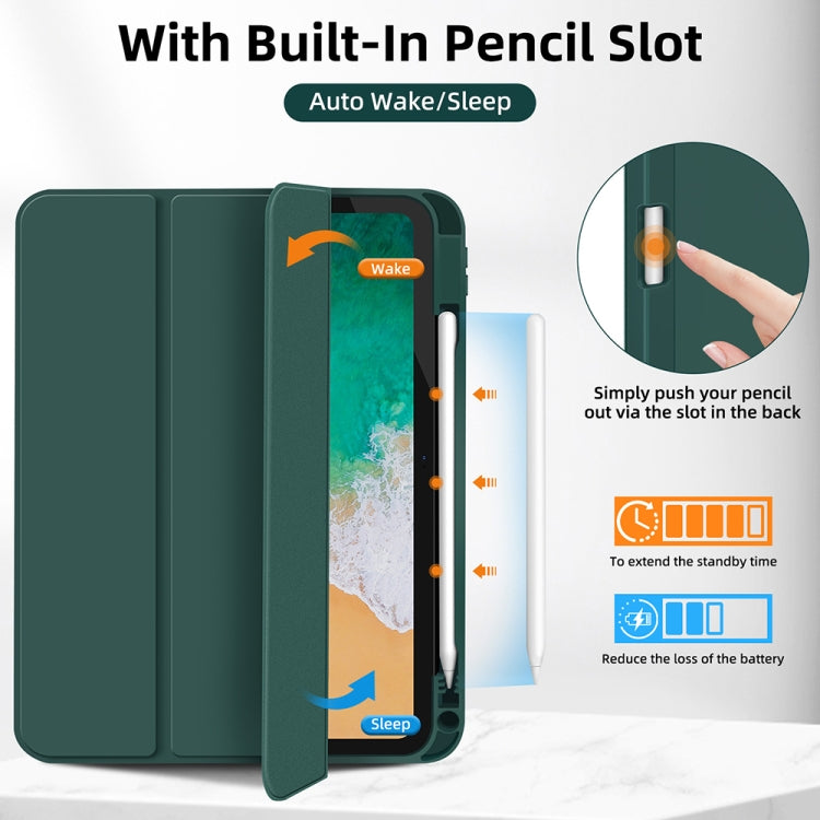 3-fold TPU Smart Leather Tablet Case with Pen Slot