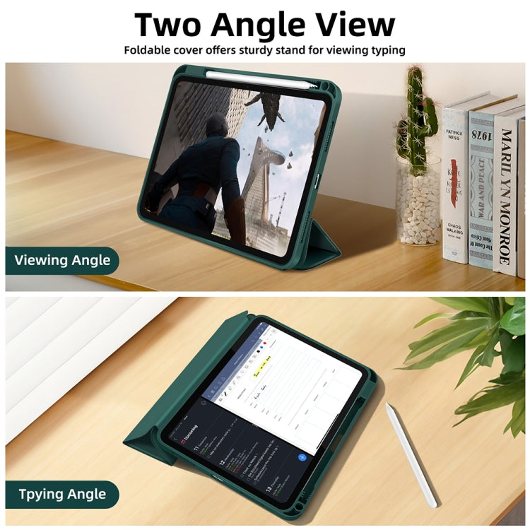 3-fold TPU Smart Leather Tablet Case with Pen Slot