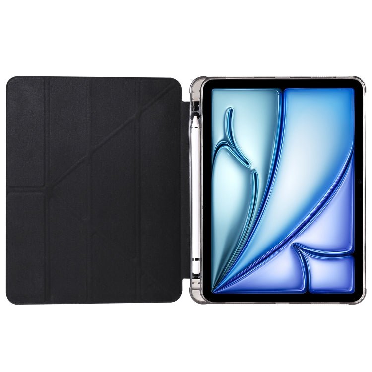 Multi-folding TPU Leather Smart Tablet Case with Pen Slot