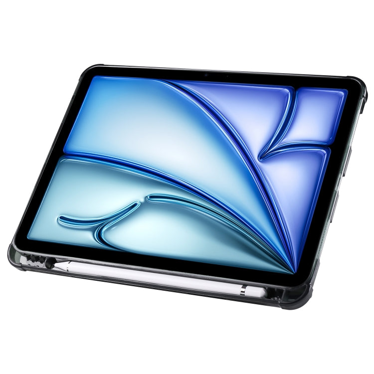 Multi-folding TPU Leather Smart Tablet Case with Pen Slot