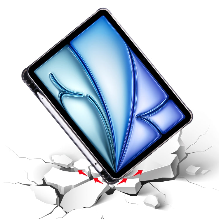 Multi-folding TPU Leather Smart Tablet Case with Pen Slot