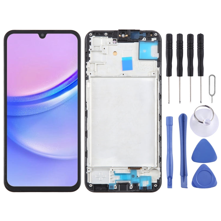 OLED LCD Screen Digitizer Full Assembly with Frame — For Samsung Galaxy M52 5G SM-M526B 6.43inch