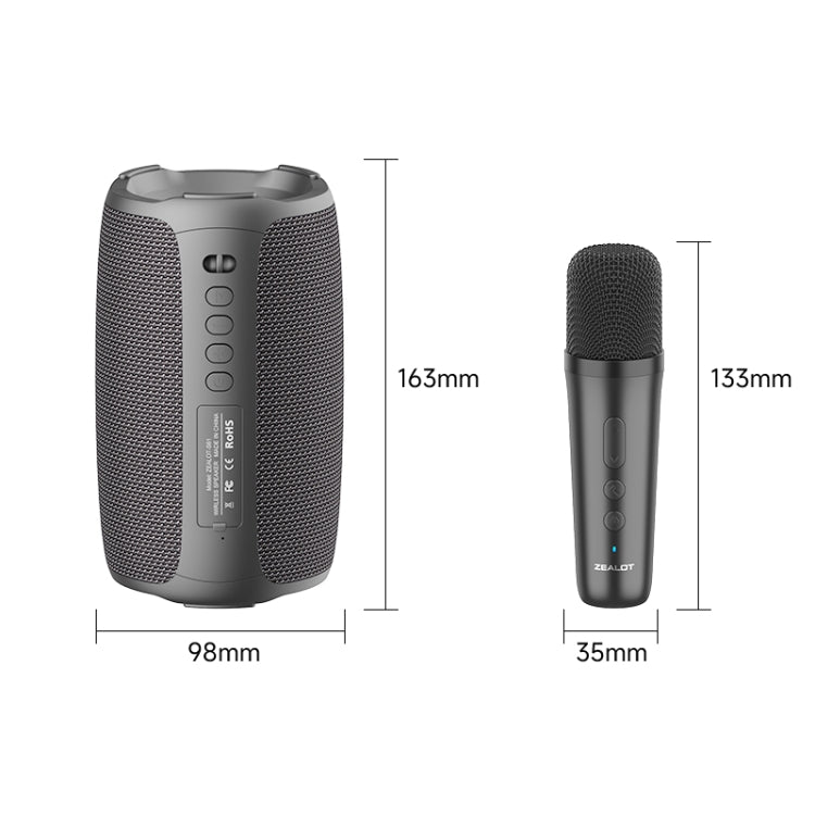 Zealot S61M RGB Rhythmic Light Karaoke Wireless Speaker — Dual Mic