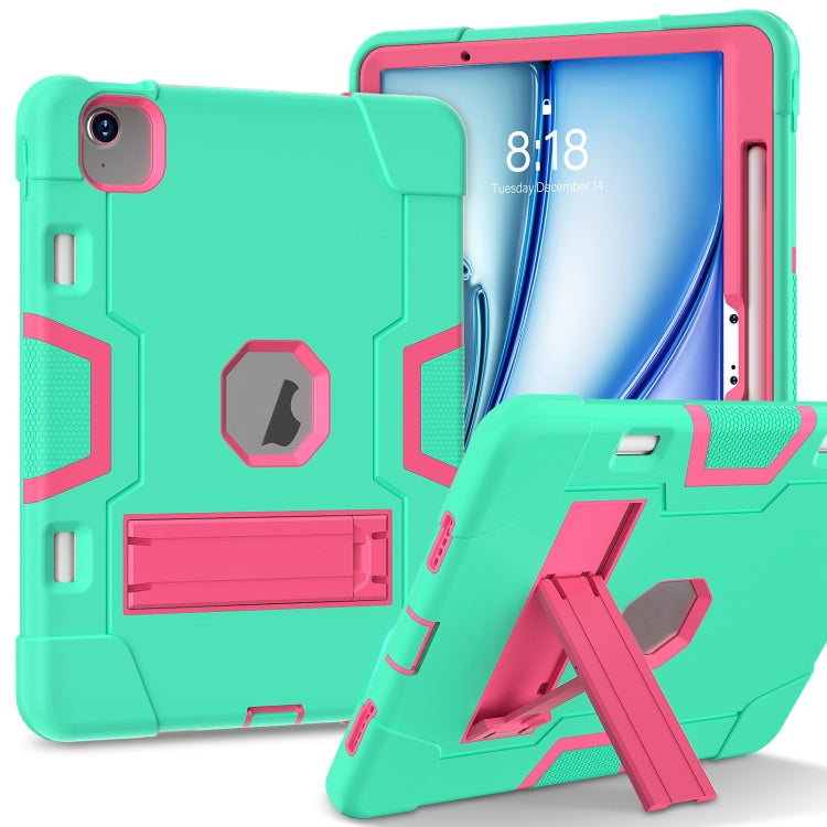 Contrast Color Silicone Acrylic PC Tablet Case with Holder