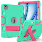 Contrast Color Silicone Acrylic PC Tablet Case with Holder