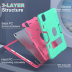 Contrast Color Silicone Acrylic PC Tablet Case with Holder